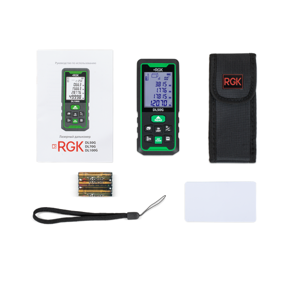 Лазерный дальномер RGK DL50G - зеленый луч Лазерный дальномер RGK DL50G - зеленый луч