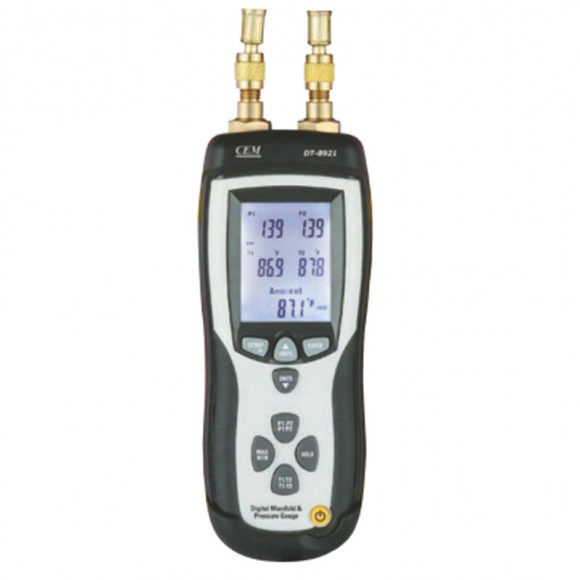 DT-8921 Манометр дифференциальный двухканальный - термометр